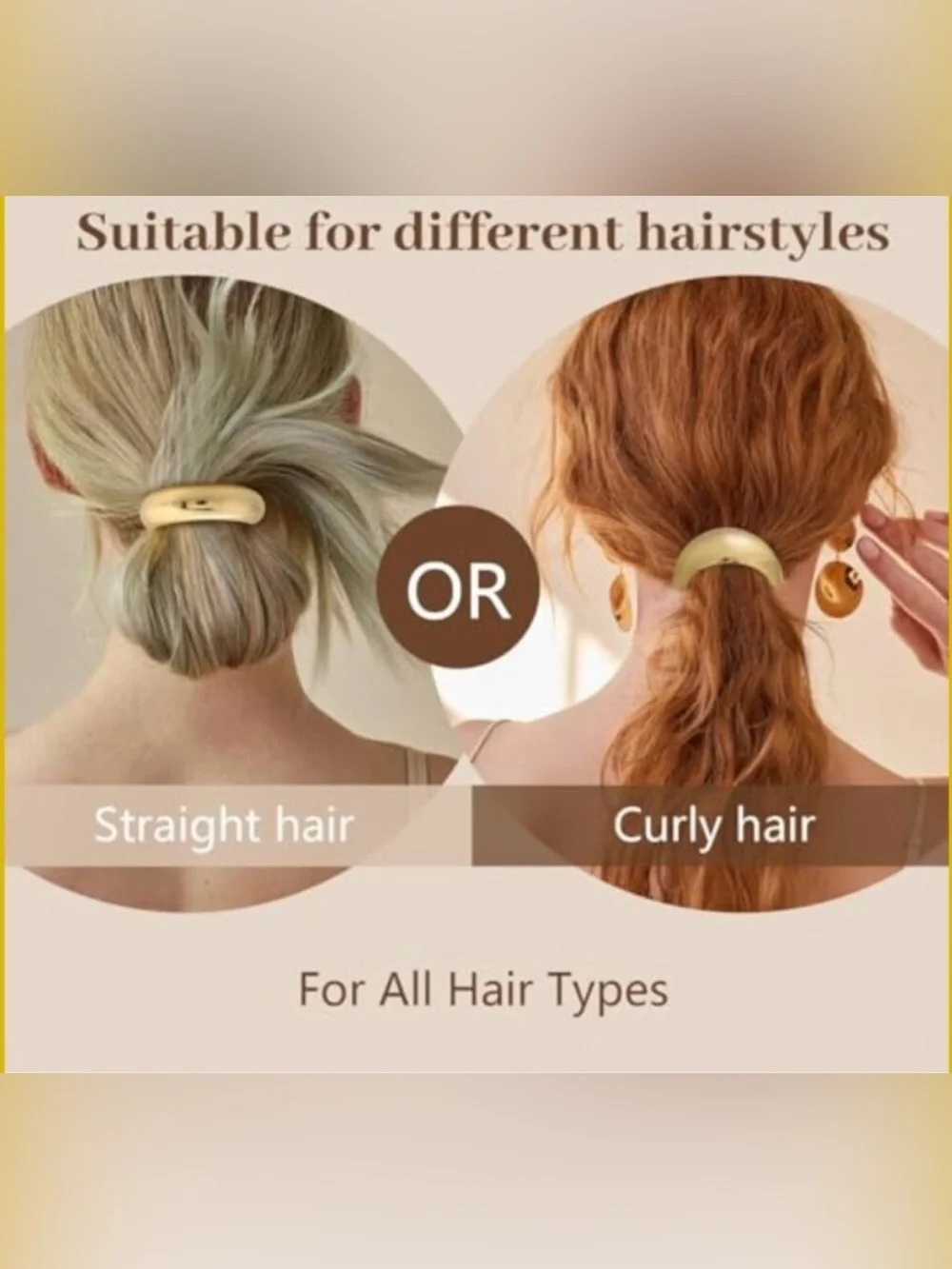 NEW - 3 Gold Ponytail Hair Ties - like Michelle Pfeiffer in The Madison!